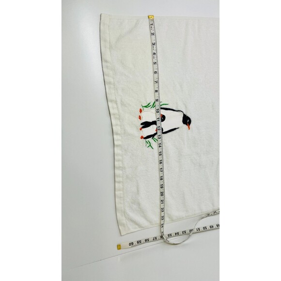 Vintage R.A. Briggs Penguin Towels Set 2 pieces Made in USA Vintage White Black - Picture 10 of 16